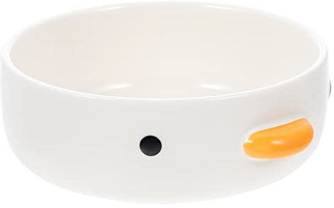 HOMSFOU Obstschale Keramik-Dessertschale Lustiger Anime-Küken-Tier-Obstteller Müslischalen Geschirr Porzellan-Nudel-Rührschüssel Für Suppe Süßigkeiten Ramenschalen Snackschale