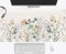 Schreibtischunterlage mit Blumenmuster, Beige, Boho-Schreibtischunterlage, großes erweiterbares Mauspad, XXL, niedliche minimalistische Blumen, Tastaturmatte, ästhetische Schreibtischmatte, Laptop,