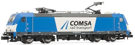 Comsa, locomotiva elettrica 253, livrea bianco e blu, epoca VI