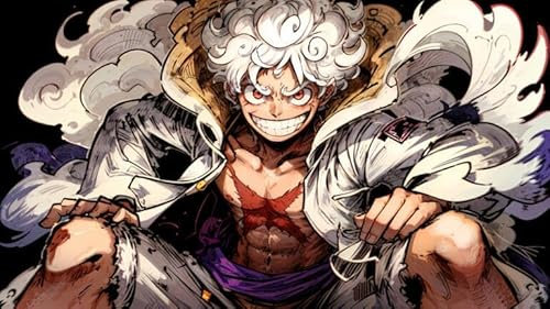WAIFUWORLD SHOP OP Mauspad Luffy/Ruffy (Gear 5) | Gaming Mousepad analog dem OP Trading Card Game | Mouse Pad mit Luffy/Ruffy (Gear 5) Motiv (61 x 35 cm)