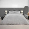 OHS Super King Bedding Thick Ribbed Silver, Reverse Teddy Fleece Bedding Warm Winter Duvet Set Ultra Soft Comfy Fluffy Quilt Cover with Pillowcases