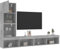 RAUGAJ Nice Entertainment Centers & TV-Ständer, 4-teilige TV-Wohnwand mit LED, Betongrau, Holzwerkstoff