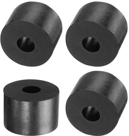 QUARKZMAN 4Pcs Entretoises en Caoutchouc de 30mm de Diamètre Extérieur, 10mm de Diamètre Intérieur, 20mm de Hauteur, Rondes, Anti-Vibrations, Rondelles en Caoutchouc Épaisses