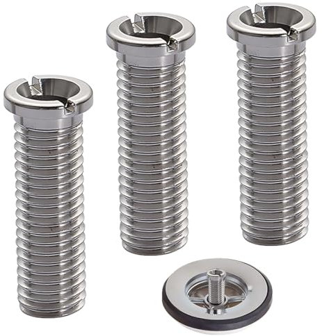 3 Pezzi Set da Vite Cava Tappo Lavandino Cucina - Universale Filtro Lavello Addensare Acciaio Inox Viti Fissaggio Cestello Lavello per Tappo Ricambi Scarico per filtro in filettato Cucina(M12 x 30 mm)