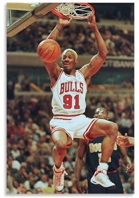 GOORAL Dennis Rodman Dunk Poster auf Leinwand, Gemälde, Wandkunst, dekoratives Bild, Drucke, moderne Dekoration, 50 x 75 cm