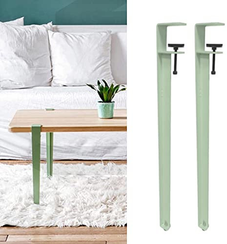 Pieds de table en métal en forme de F avec protections de sol, design sans perforation, pieds de table basse et pieds de bar