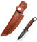 CHENNAN Funda de Cuero para Navaja, Funda para Cuchillos con Presilla, Funda Recta Vintage para Cuchillos de Hoja Fija, Funda de Cuchillo Vertical Duradera para Cuchillos, Caza, Ocio y Cocina (Marrón)