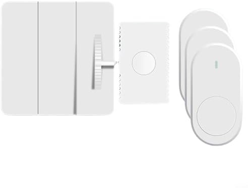 Sumsoctober Pulsador de botón de casa inteligente, controlador de interruptor de luz remoto, funcionamiento inalámbrico de largo alcance (3 controles remotos)