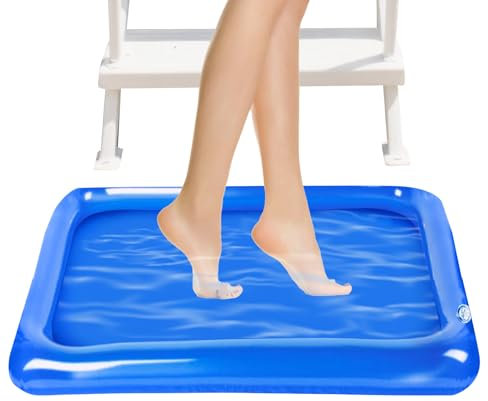 Bassin de bain gonflable pour les pieds, Bassin pédiluve pour piscine, baignoire de lavage des pieds de Pliable, Accessoires Piscine, pour Échelles Piscines, 60x45cm