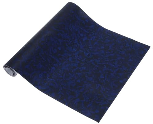 A ABSOPRO Autofolie Blau Matt 1 Stück Selbstklebend Für Auto Motorrad | 30x150cm, PET, 5.5Mil, Blumen Carbon Vinyl Folie, Universal, Car Wrapping Folierung