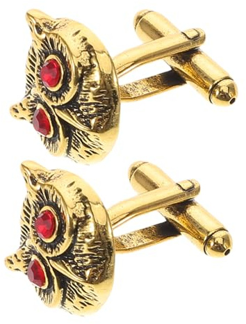 Healeved Elegante Eulen manschettenknöpfe Herren Einzigartiges Design Langlebige Legierung Stilvolle Hemdmanschetten für Anzug und Business Vielseitig für Hochzeit Dinner Formelle Anlässe
