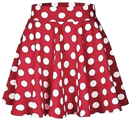 Neteson Mini Röcke Damen Faltenrock Kurz Plisseerock A-Linie Hohe Taille Skater Tennis Gefaltete Rock Schule Minirock Skirt Schulmädchen Elastische