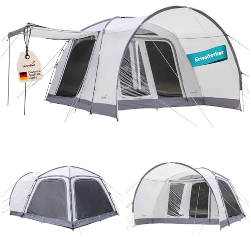 Skandika Autozelt Pitea 4 Flex Protect | Zelt für 4 Personen, Autozelt Plus Schleuse für Van, SUV, eingenähter Zeltboden, mit Sonnendach, Wassersäule 5000 mm, UPF 50+ | Zelt, Camping, Outdoor
