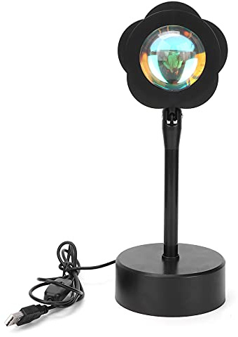 CUOFYUNL Lampe de projection de coucher de soleil Rotation à 180 degrés Câble USB Lumière LED d'atmosphère pour photographie de décoration de chambre, Soleil, Décontracté