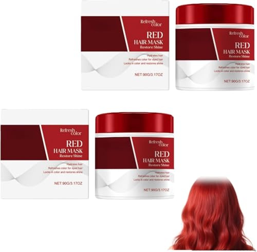 Hair Mask – Red Repigmenting Mask 180 g | Nourishing Color Treating Conditioner | Moisturizing Repair Masked For Dry, Kinky & Damaged Hair Care At Home & In S