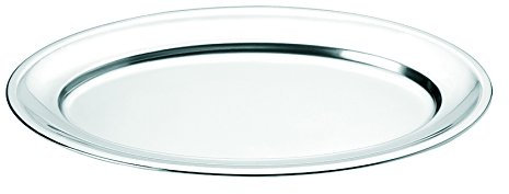 Artame art12140 Plana Oval Borde Roule INOX 40 x 26 cm Acero Inoxidable 42 x 28 x 3 cm