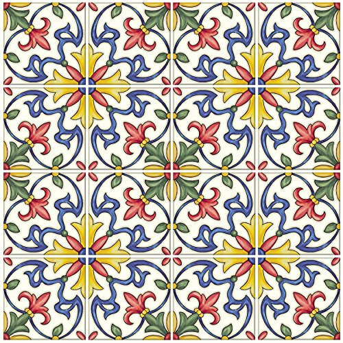 Inhome NH2365 Tuscan tile Peel and Stick Backsplash Tiles, multicolore