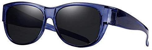 SHEEN KELLY TR90 Oversized Fits Over Sunglasses Mirrored Polarized Lens Cateye for Women Driver Goggles Over Glasses Lightweight