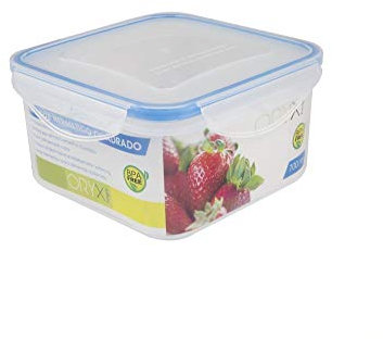ORYX Recipiente Hermetico Plastico Cuadrado 400 ml. 11x11x6 (Alt.) cm.