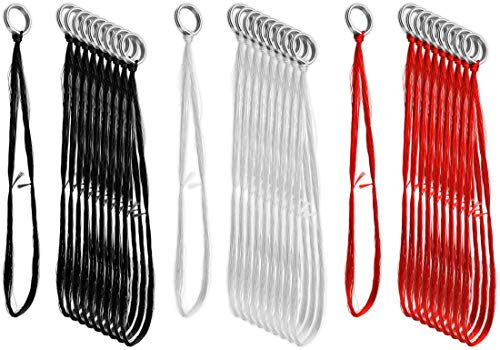 Storfisk fishing & more Hornhecht Seidenfäden mit Springring zur Montage an Blinkern - zuverlässiges Hilfsmittel zum Angeln auf Hornhechte, Farbe :Schwarz/Weiß/Rot
