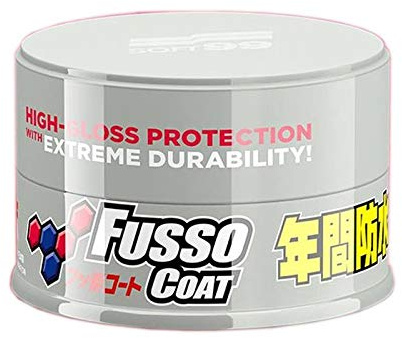 SOFT99 FUSSO Coat 12M - Cera para carro - Protege pintura contra suciedad, manchas de agua, rayos UV - Pulido - 200g
