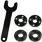 Softfree Grinder Flange Replacement Parts 5/8-11, Set of 5, Compatible with Dewalt, Makita, Includes 2 Inner Nuts, 2 Outer Nuts, 1 Spanner Wrench