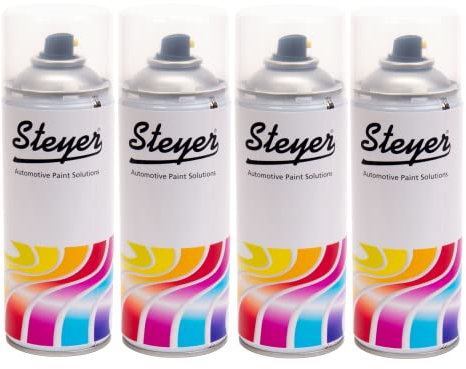 Steyer 4 X Aerosol Super High Build Cellulose Grey Primer Undercoat Paint