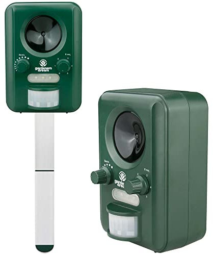 GardenersDream High Frequency Ultrasonic Battery Operated Pest Repeller Indoor and Outdoor | Pesticide Free | Motion Sensor