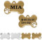 Ibera Gifts - Chapa Perro Grabada De Acero Inoxidable En Forma De Hueso, Tamaño 25 x 16 mm, Placa Perro Personalizada Para Cachorros y Mascotas Muy Pequeñas (Peq. 1 Huella)