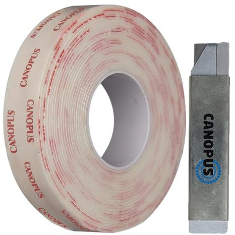 CANOPUS Profi Doppelseitiges Klebeband Extra Stark, Wasserfest 4950 Weiß 10mm x 3m Dicke 1,1mm Schwerlast Wasserdicht Klebeband für LED Streifen, Auto Klebeband, Doppelseitig Klebeband