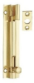 Ironmongery Solutions® Heavy Barrel Bolt Necked for Bathroom, Bedroom, Toilet Shed Door Furniture in Polished Brass Finish. Size -100x38mm.