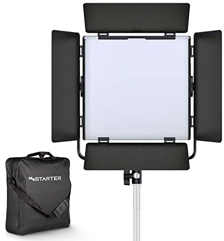 Instarter LED Videoleuchte 60 W, Videolicht mit 360° RGB-Spektrum, Studioleuchte mit App-Steuerung, Video-Beleuchtung Bi-Color, vielseitiges Kamera Zubehör
