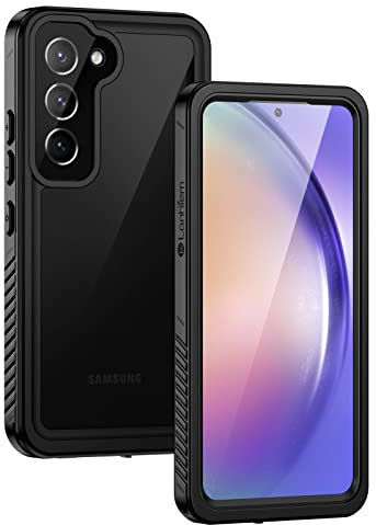 Lanhiem für Samsung Galaxy A54 5G Hülle, IP68 Wasserdicht Handyhülle Samsung A54 360 Grad Schutzhülle Stoßfest Staubdicht Outdoor Panzerhülle mit Eingebautem Displayschutz, Schwarz