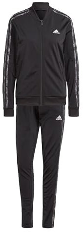 adidas Damen Essentials 3-Stripes Track Suit, Black/Multicolor, S