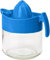 Glass Manual Fruit Juicer Hand Press Lemon Lime Orange Citrus Squeezer Jug (Blue)