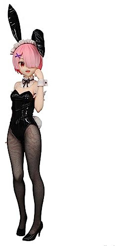 Gooyeh Ram/Rem Anime Figuren Mädchen Anime Schönes Mädchen Statue Modell Figur Tischplatte Ornament Cartoon Modell Skulptur Geburtstag Weihnachten Geschenke 28cm