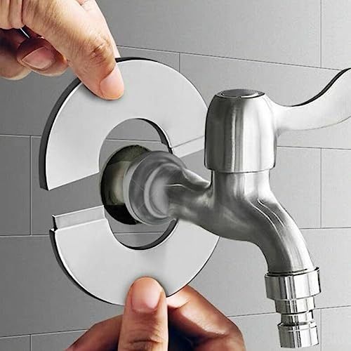 Edelstahl-Wasserrohr-Wandabdeckungen, Badezimmer, Dusche, Wasserhahn, dekorative Abdeckung
