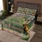 Wilde Tiere Jagd Kinder Tagesdecke S Größe,Go Angeln See Haus Bettwäsche Set,Jungen Mädchen Zimmer Dekor,Hirsch Kiefern Bäume Rustikale Bauernhaus Tröster Set,Retro Quilt Coverlet,1 Kissenbezug