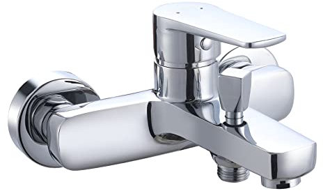 Krobec| Badewannenarmatur aus Messing | Wasserhahn Badewanne |Badarmatur - Einhand-Wannenbatterie| |Badewannenarmatur mit Umsteller| Wannenarmatur klassisch|Einhebelmischer|Chrom