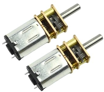 CHANCS Micro Moteur Electrique N20 DC Gear Motor DC 6V 86RPM Micro Robot Smart Car Motor DIY Moteur à engrenage pour maquette d'avion Hobby 2PCS
