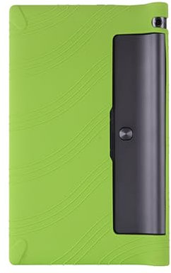 INSOLKIDON Compatibile con Lenovo Yoga Tab 3 YT3-X50FML Tablet Custodia protettiva in Silicone Cover con Funzione di Supporto Guscio protettivo regolabile (verde)