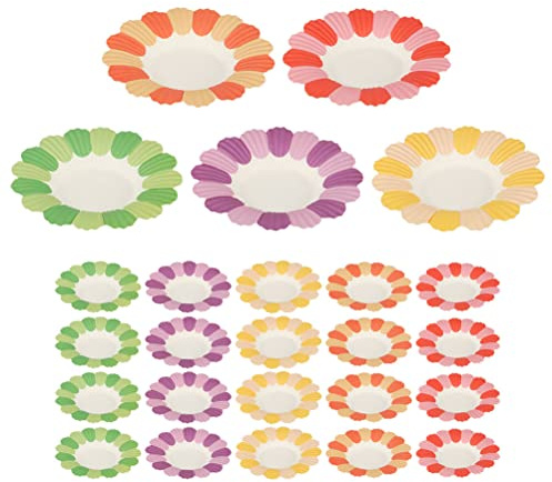Theaque Piatti di carta a forma di margherita piatti usa e getta a forma di fiore 50 pezzi stoviglie per feste Daisy Food vassoio Daisy Party Piatti da dessert per estate matrimonio compleanno doccia