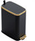 CEROELDA Small Bathroom Trash Can with Lid Soft Close-5L/1.3 Gal Slim Garbage Can-Metal Step Wastebasket-Rectangle Narrow Waste Bin for Office, Bedroom, Toilet, Live Room-Black
