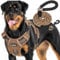 Beebiepet Strapazierfähiges, taktisches Hundegeschirr für große Hunde, kein Ziehen, verstellbares Haustiergeschirr, reflektierend, Service-Training, einfache Kontrolle, Haustierweste, Militär, K9,