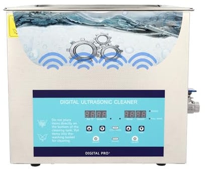 10 l kommerzieller Ultraschallreiniger 220 V 240 W mit Heizung und Timer für Brillen, Schmuck, Zahnersatz (Handbuch in englischer Sprache)
