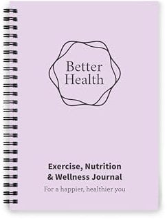 Better Health - Exercise, Nutrition & Wellness Journal - Stay healthy with our handy, simple tracking charts - A5 size with 104 undated pages - For A Happier, Healthier Life (Lilac)