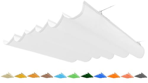 LXBAMKEA Vela Parasole A Onda Retrattile, Esterno Impermeabile Tenda da Sole Ad Onda, Protezione Solare Copertura Pergola, Terrazza da Giardino, Terrazza, Cortile, Gazebo Copertura per L'ombra