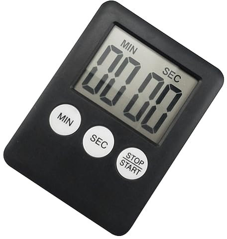 Kexpery Temporizador electrónico multifunción Reloj Despertador Deportivo Digital Cronómetro Pantalla LCD Magnético para Ejercicios Deportivos Hornear Cocinar