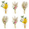 SZSMW 6er-Pack Trockenblumen Strauß - Trockenblumenstrauß Klein - Mini Trockenblumenstrauß - Geeignet FüR Heimdekoration,Gartendekoration,Urlaubspartys,Verblasst Nicht Leicht
