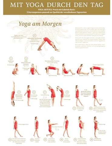 Yoga Verlag Mit Yoga durch den Tag Poster A4 Wandkunst